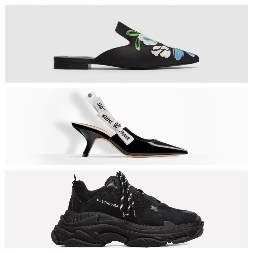 Moda: slingback shoes, mules, dad sneakers